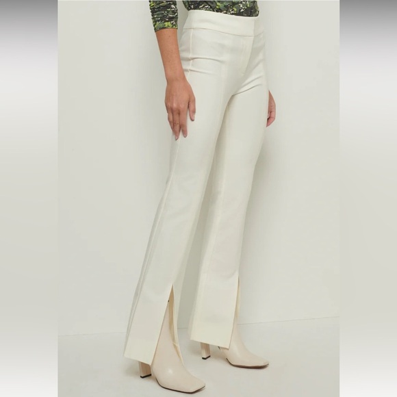 10 Crosby Derek Lam Maeve Front Slit Trouser Size 12 In Soft White Cream - Picture 3 of 15